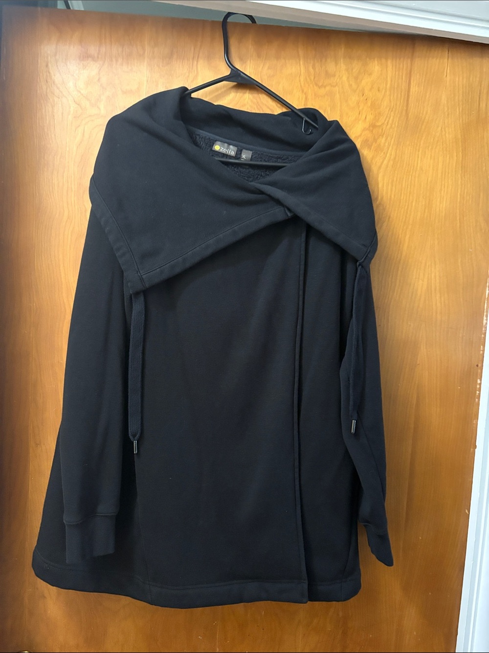 Zella Black Oversized Cowl Hood Pullover Sweater